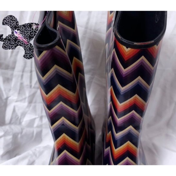 Blazin Roxx Multicolor Chevron Rain Boots - Picture 3 of 16